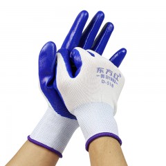 东方红 劳保手套工地搬砖防滑耐磨防护挂胶涂胶涂掌尼龙浸胶手套劳保 加厚12双/包 单位：包