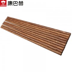 康巴赫 筷子 鸡翅木筷子原木家用火锅防烫筷子10双装筷子套装 原木 单位：套