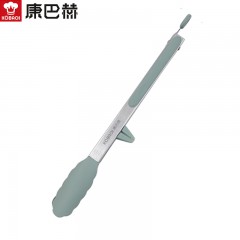 康巴赫（KBH）硅胶铲勺护锅铲不伤锅炒菜不粘锅煎锅专用铲子汤勺组合 硅胶食物夹【蓝色】 单位：个