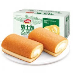 达利园 瑞士卷香蕉味3斤整箱装早餐面包蛋糕卷充饥点心休闲零食 单位：箱