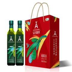 福临门中粮安达露西纯正橄榄油礼盒750ml*2