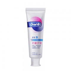 欧乐B 专业护龈舒敏特有亚锡成分清新口气多效抗敏感牙膏140g 单位：支