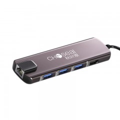 秋叶原 Type-C扩展坞9合1 USB-C拓展坞读卡器网口转接头4K投屏HDMI 苹果笔记本电脑小米华为转换器 QZ3028 单位：个