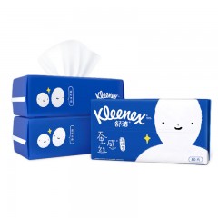 舒洁 （Kleenex）蚕丝感洗脸巾80抽*3包装绵柔巾 蚕丝触感适用敏感肌 单位：组