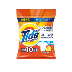 汰渍 净白去渍强效去油污除菌香味持久柠檬清香洗衣粉10斤家庭装 单位：袋