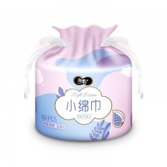 洁柔洗脸巾卷筒式洁面巾卸妆干湿两用家用绵柔巾60节/卷 60节*1卷 1卷 单位：卷