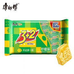 康师傅 3+2苏打夹心饼干蛋糕 柠檬味500g休闲零食 单位：包