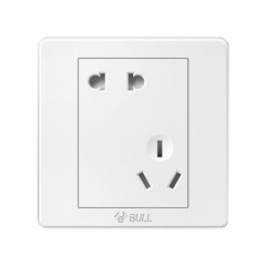公牛（BULL）G07灰开关插座面板全屋套装暗装86型墙壁电源二三插网线空调面板 斜五孔【象牙白】 单位：个