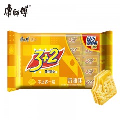 康师傅 3+2苏打夹心饼干 奶油味500g 休闲零食 单位：包