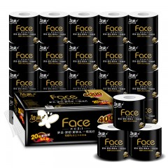 洁柔 有芯卷纸 黑Face4层200克*20卷 单位：包