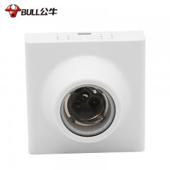 公牛开关插座面板明装插座灯座E27螺口灯头底座86型LED灯泡球泡灯座G09Z101A（不带灯泡）单位：个