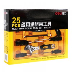 得力 组合工具 办公家用 25件套工具箱 3702