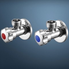 摩恩  加厚铜冷热水角阀两件套装 三角阀 1冷1热 100982