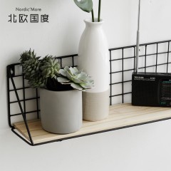 国产 塞西亚铁艺置物架北欧风家居装饰房间墙上收纳壁挂架