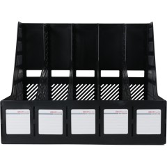 得力 9835五栏文件栏文件框文件架资料架文件座材料整理架收纳盒框