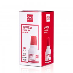 得力-9874ES-快干印油-红-单位：瓶-起订量6瓶