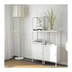 DYNAN 迪南 搁架带2柜, 白色