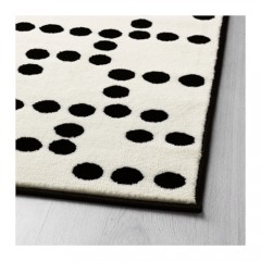 阿西利 短绒地毯, 白色/黑色