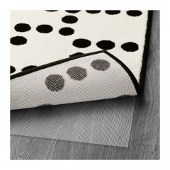 阿西利 短绒地毯, 白色/黑色