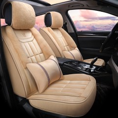 国产 汽车坐垫冬季保暖短毛绒坐套冬天加厚羽绒棉座椅套专用全包围座套
