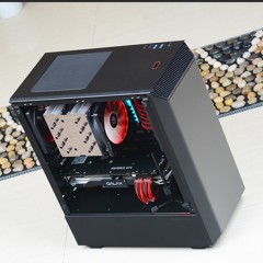 追风者 P300 RGB钢化玻璃侧透水冷电脑主机箱 台式机家用