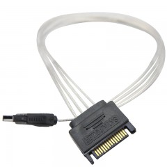 国产 镀银线 sata供电延长线 sata公头转接母头延长线 30cm