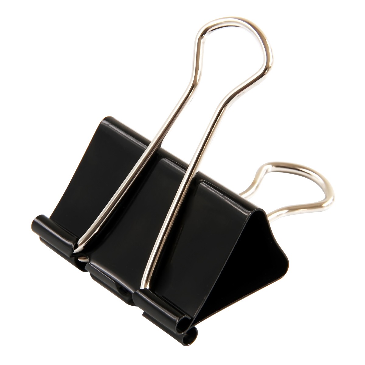 得力9542黑色长尾夹 大号票夹 燕尾夹 票据夹 41mm夹子 12只/盒