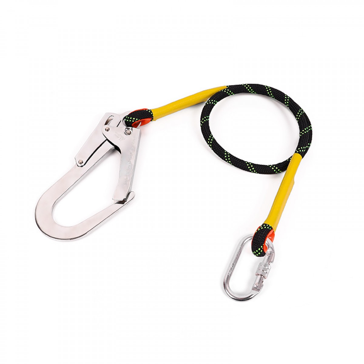 援邦双绳连接绳缓冲包双大钩吸收器高空作业绳保护安全带防坠落缓冲器