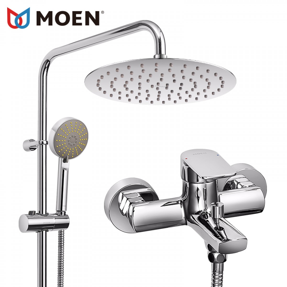 摩恩淋浴花洒套装全铜龙头淋浴器淋雨沐浴喷头套装混水阀21132