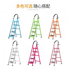 国产 爬梯人字梯子家用折叠四步小楼加厚室内多功能升降便携登高省空间