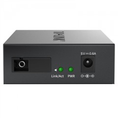 TP-Link 百兆单模单纤光纤收发器SC双向1光4电监控20km TL-FC114B