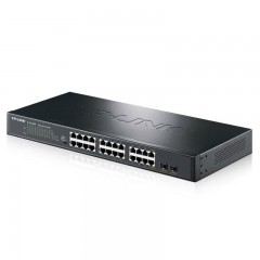 TP-LINK 24口全千兆POE以太网交换机加两个光口 TL-SG1226P