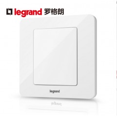 罗格朗 开关插座面板逸典圆 空白面板 挡板 盲板 白板 装饰板86型