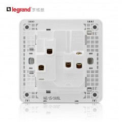 罗格朗 墙壁86型二三插一开五孔带开关的插座面板家用多孔插板