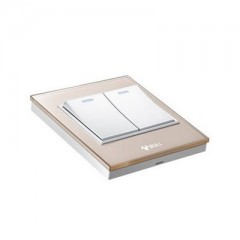 公牛 装饰开关晶致系列面板2开双控开关插座二开双控开关 G22