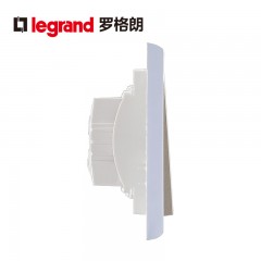 罗格朗 开关插座尚韵缎沙金一位单极开关一开单控面板 单开