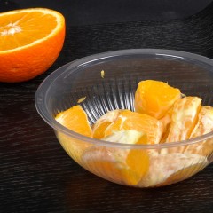 宜洁 一次性塑料碗透明汤碗小吃碗烧烤野餐345ml（20只/袋）Y-9668