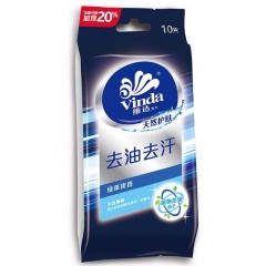 维达 去油去汗卫生湿纸巾VW1015便携式6包10片装