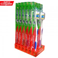 高露洁 牙刷 360三重深洁波浪形牙刷12支中毛 颜色 随机发货