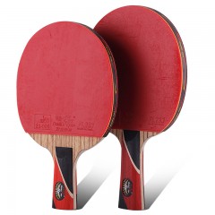 双鱼 乒乓球拍8星拍单拍1只碳素纤维高弹性八星球拍乒乓球横拍直拍