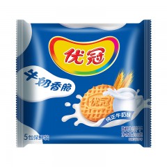 优冠 牛奶香脆饼干酥性饼干牛奶味500g休闲零食