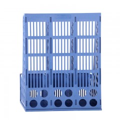 富得快 三格文件架三联塑料书架桌面资料整理架文件栏框收纳架