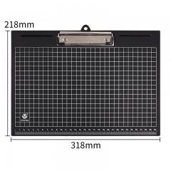 富得快 横款垫板夹写字板夹菜单夹书写垫字板 A4横款文件夹板 塑料塑料记事板夹板 横板夹学生画板 书写画夹