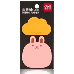得力 6439 荧光百事贴 卡通动物告示贴 便条纸N次贴便签贴随手贴