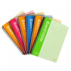 得力 7684记事本 80页笔记本文具A5日记本练习本螺旋装订本软面抄