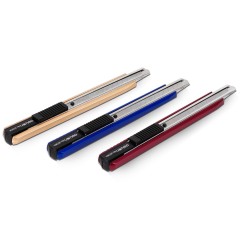 得力 2036A美工刀 小号美工刀 裁纸刀 手工刀 仿金属外壳 壁纸刀