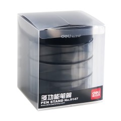 得力 9147多功能笔筒办公商务塑料得力笔座创意时尚收纳