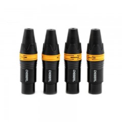 Choseal/秋叶原三芯卡农焊接头麦克风话筒音频头卡侬头母头 QD2002