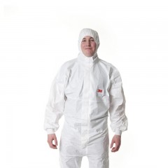 3M 4545带帽连体防护服 防护粉尘颗粒物及液体有限喷溅