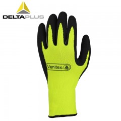 代尔塔 201753防寒手套PU涂层乳胶发泡耐磨防切割防水防滑劳保手套